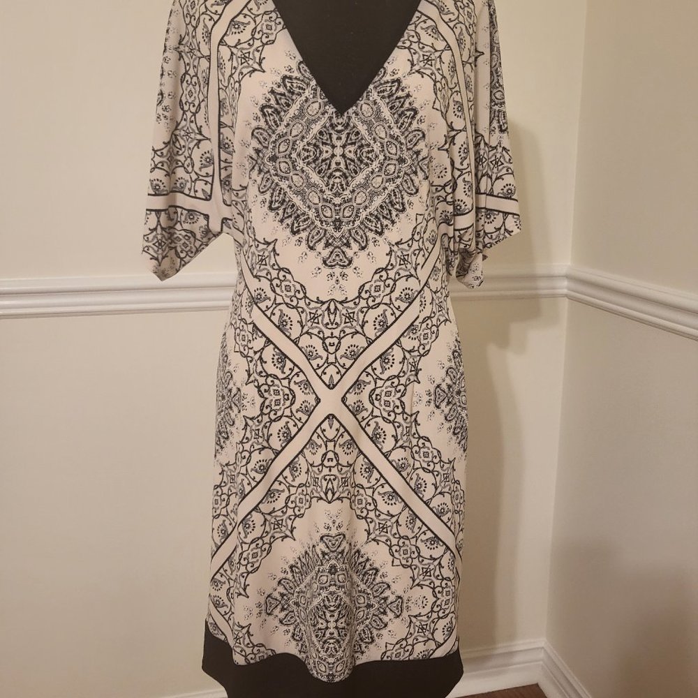 Le Chateau Pink and Black Dress, Size M